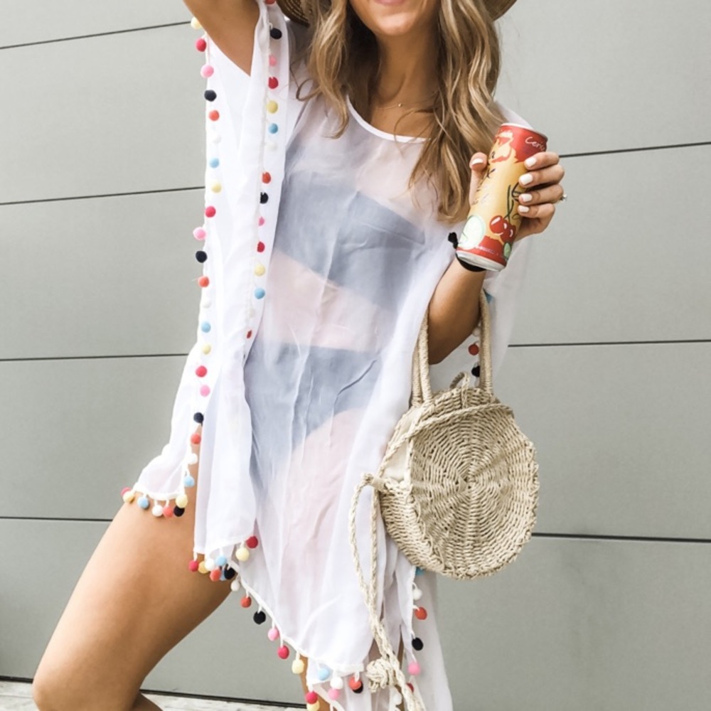 Pom Pom beach cover up